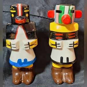 WALES Ceramic Salt and Pepper Shakers Themed After Hopi Kachina Dancers